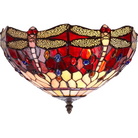 Plafonnier Série Belle Rouge diamètre 40cm