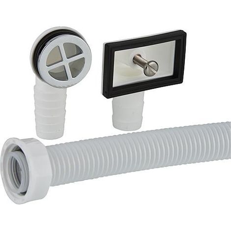 Banyo – Raccord de robinetterie flexible 25x400mm – Raccord rond et anguleux – Convient pour bonde d'évier 25mm