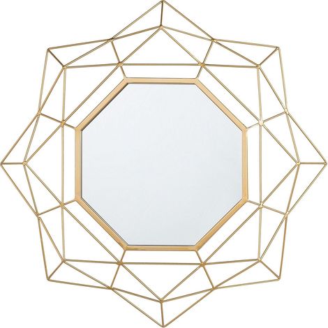 Wall Mirror HILLION 60 cm 60 cm Metal Gold