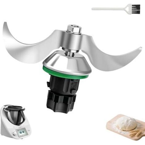 Dough knife for Thermomix TM6, TM5, TM7, suitable replacement mixing knife accessories, stainless steel dough mixing knife, no dough residue (1/5)