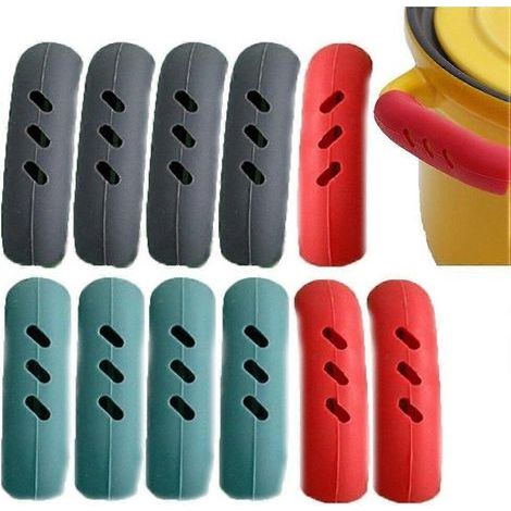 Manchons de poignée isolants en silicone. paquet de 12. antidérapants
