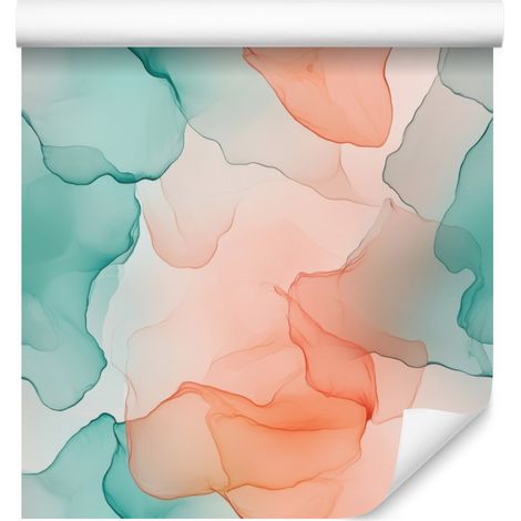 Carta da parati color pesca e inchiostro di mare per soggiorno e camera da letto, 50x1000 cm (1/5)