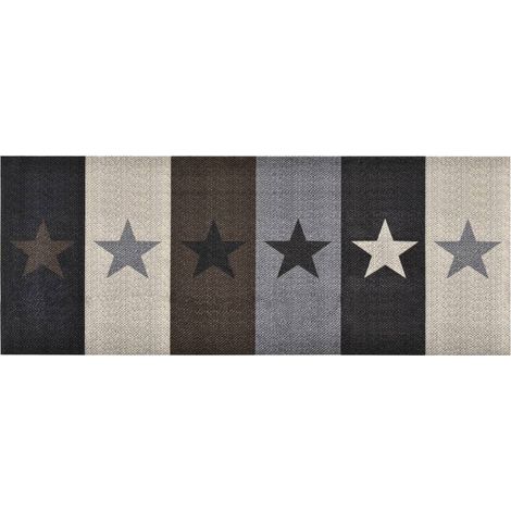 Tapis de sol de cuisine lavable,, Tapis De Cuisine Devant Évier, Paillasson Intérieur Étoile 60x180 cm MKS16397 (1/5)