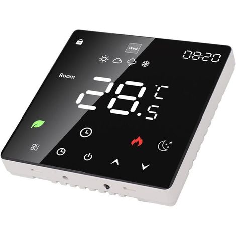 Thermostat numérique 3A avec écran LCD, chaudière hydronique intelligente et Programmable, AC 90V-240V, sans WiFi (1/4)