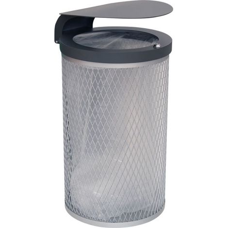 Papelera Marsella Urbana con techado y aro sujetabolsas