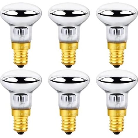 Lot de 6 ampoules à lave E14 30 W R39, lumière chaude 2700 K, 340 lm, AC 230 V, petit culot pour Lavalamp, lampes à lave, lampe volcano, lampe à bulles [Classe énergétique A] (1/5)
