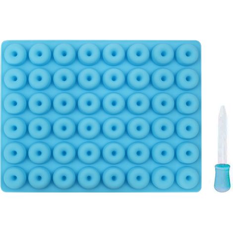 Moule En Silicone Pour Donuts - 48 Alvéoles - Résistant À -40 °C À +230 °C - Pour Chocolat Confiserie Gelée Et Glace - 1 Embout Pipette Inclus (1/5)