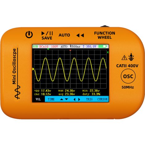 Oscilloscopio digitale portatile BSIDE OT4 Mini, 50 MHz, 200 MSa/s, per esperimenti (50 MHz, 200 MSa/s)