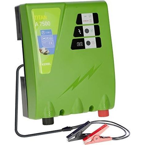 Kerbl Titan A7500 robusto apparecchio per recinzione elettrica in metallo