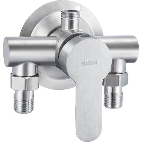 Robinet de douche ouvert avec mitigeur thermostatique en acier inoxydable 304 pour eau chaude et froide