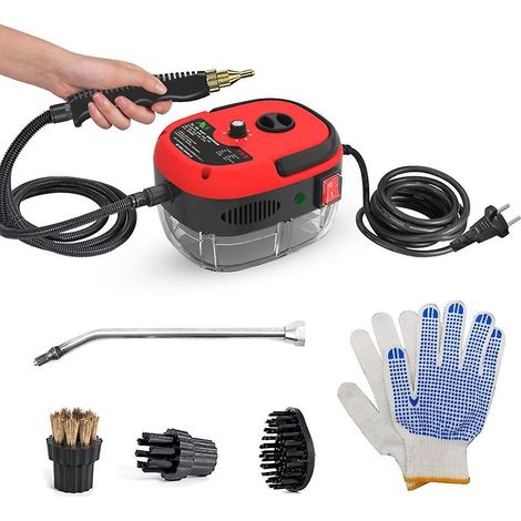 2500W Tragbarer Handdampfreiniger Hochtemperatur-Dampfreinigungsgerät mit Bürste - EU-Stecker