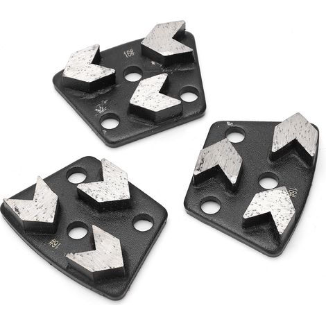 3-teiliges Set trapezförmiger Diamantschleifscheiben für Betonschleifer, 16 Schwarz (1/5)