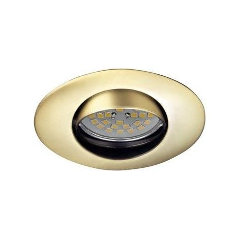 Aro empotrable basculante "Zar" GU10 (50W máximo) IP20 fabricado en aluminio color oro satinado