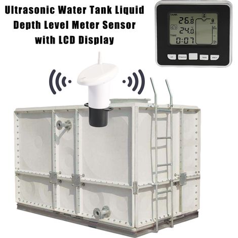 Eosnow Sensore misuratore di livello di profondità del liquido ad ultrasuoni con display LCD