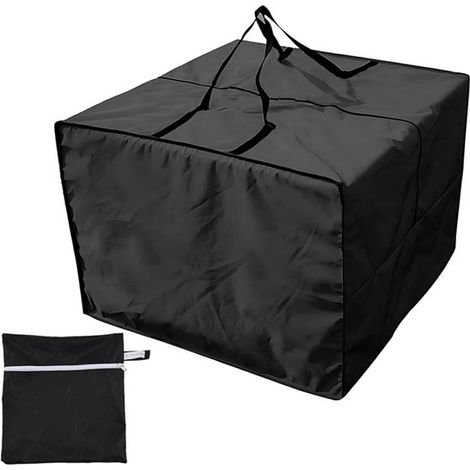 Sac de rangement extra-large et imperméable pour tapis de jardin - en tissu Oxford 210D - boîte de rangement carrée avec fermeture éclair et poignée (1/5)