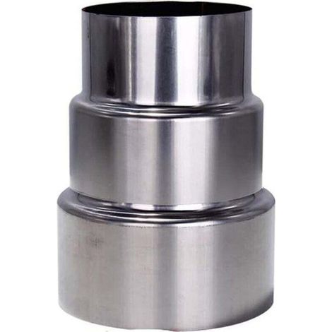 Réducteur de conduit de cheminée en acier inoxydable - Permet de connecter l'appareil à la cheminée ou à la pile - Optimisation pour cheminées, camping, poêle à bois (Ø 90 mm/Ø70 mm) (1/5)