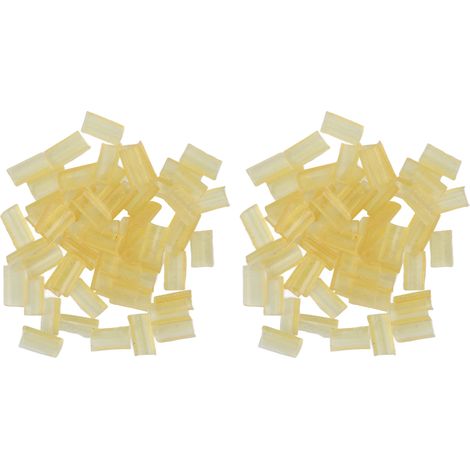 2 sachets de granulés pour extensions de cheveux jaunes, granulés thermocollants professionnels pour perruques à pointes en U, pour salon de coiffure (1/5)