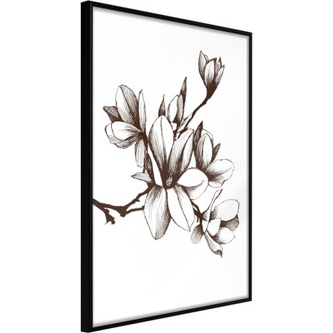 Affiche Murale Encadrée "Fragrant Decoration" 21 x 30 cm Noir