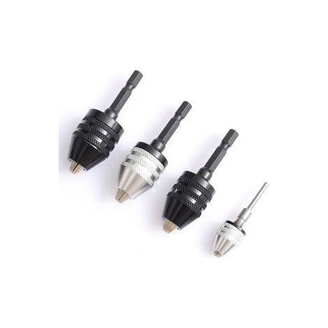 8 mandrins mini hexagonaux 0,3‑6,5 mm – Porte‑foret rapide pour perceuse – Accessoire de micro‑perçage (1/4)