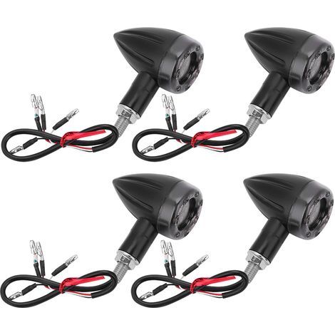 Clignotants Moto Universels 4 Pièces Feux de Signalisation Virage Lampe Arrière Frein