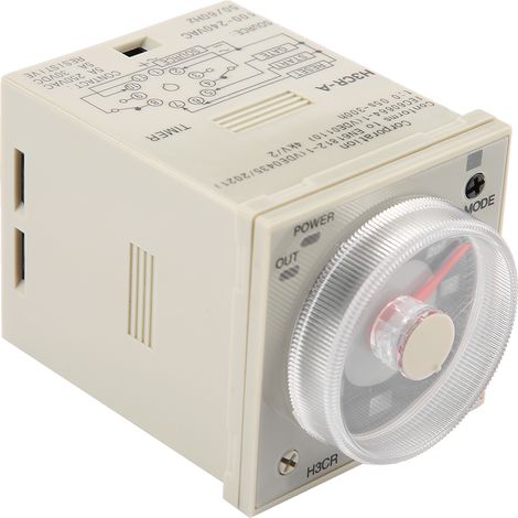 Relais temporisé H3CRA 0,5S300H à commande par bouton, 11 broches, 220 V CA