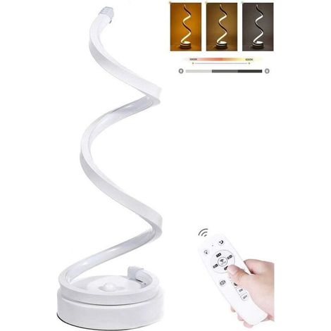 Lampe de chevet et de bureau à intensité variable avec télécommande, économie d'énergie et protection des yeux, lampe de lecture avec 3 niveaux de luminosité – ACKERMAN (1/5)