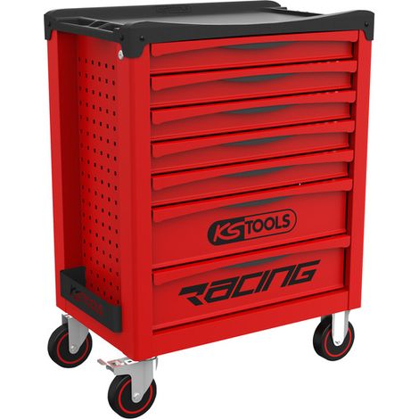 KS Tools - Servante d'atelier 7 tiroirs RACING - chariot d'ateleir - desserte d'atelier vide - 855.0007