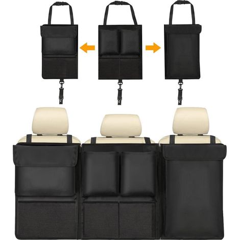 Organisateur de coffre de voiture multifonctionnel et étanche 101x46cm noir (1/5)