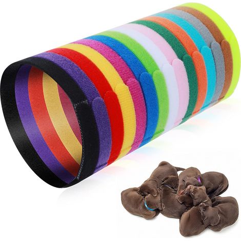 15 PCS colliers whelping de différentes couleurs pour petits chiots, collier d'identification de chiot (30 cm / 11,9 ") (1/5)