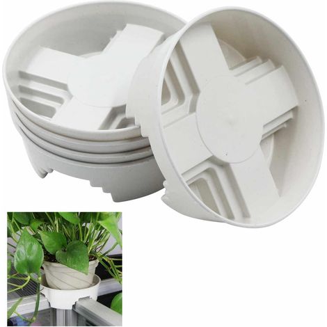 NineClouds pièces pots de fleurs en plastique, bac d'égouttement, soucoupe ronde soucoupes en pot de fleur en plastique pour intérieur, extérieur, jardin (1/5)