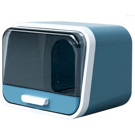Lettiera Fifties per gatti con cassetto estraibile e vetro in plastica oscurato