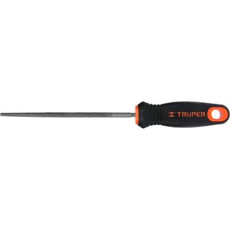Lima redonda bastarda con mango bimaterial - 150 mm