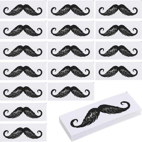 50 Enthaarungsaufkleber für Schnurrbart und Oberlippe, Schutzaufkleber zur Haarentfernung – 11,00 x 5,00 x 0,10 cm – Schwarz (1/4)