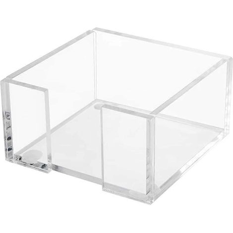 Acryl-Notizblockhalter für Büroorganisation, transparenter Memo-Spender (1/5)