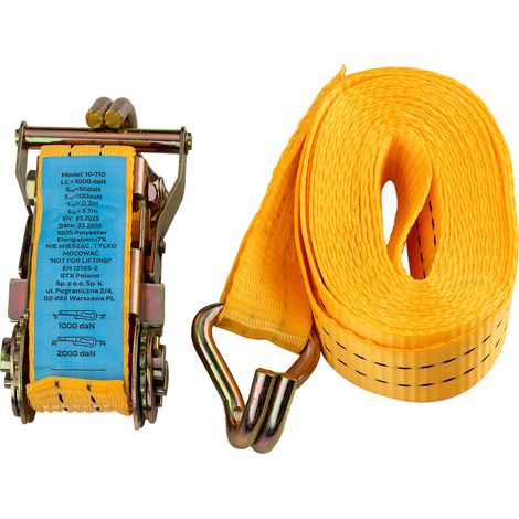 Cinghia a cricchetto 38 mm x 6 m, portata 2000 kg PES (1/5)