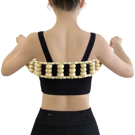 Rouleau de massage en bois, ceinture de massage manuelle, drainage lymphatique thérapeutique anti-cellulite, soulage les douleurs au dos, à la nuque, aux épaules, aux jambes et à la taille-AquaForge