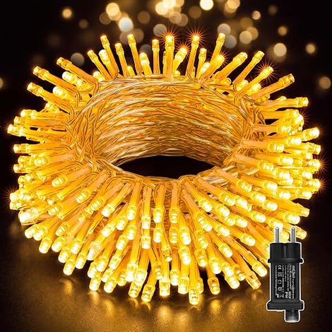 10 m 100 LED Fairy Lights with Timer and Socket, IP44, Christmas (1/5)