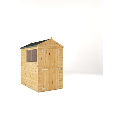 6 x 4 Feet Woodsman Shiplap Apex - Glass/Wood - L191.4 x W130.8 x H210.7 cm