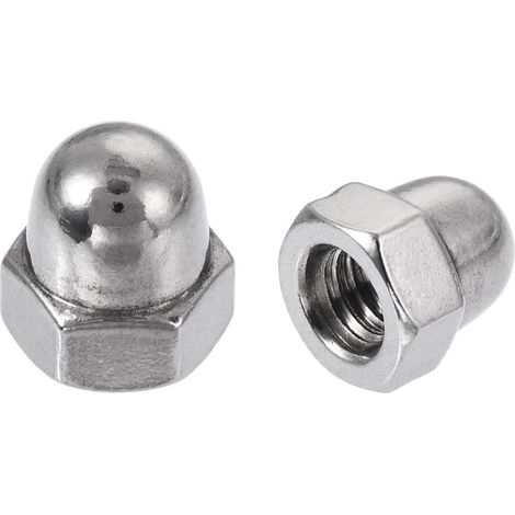 20pcs Écrou Borgne M4 Hexagonal Dôme Clous 304 Acier Inoxydable Décoratif pour Vis Boulons Argenté (1/3)