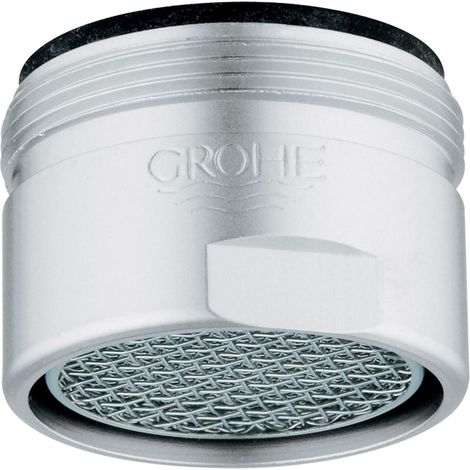 Grohe Sistra Strahlregler, AG M28x1, Durchflussklasse M, 60-70l/min bei 3 bar, Velourchrom, 13907RR0 (1/3)