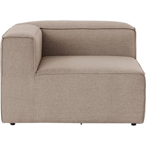 Módulo angular izquierdo para sofá modular en lino Fora 1L - Beige (1/5)