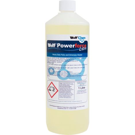 Wolf Power Force Patio & Driveway Detergent, Heavy Duty Cleaner, 1 Litre