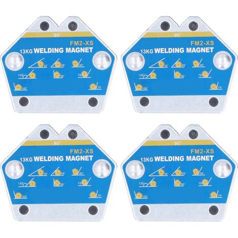 4 piezas de posicionadores magnéticos para soldadura, fijadores multiángulo, soportes cuadrados para hierro, herramientas de 13 kg FM2XS