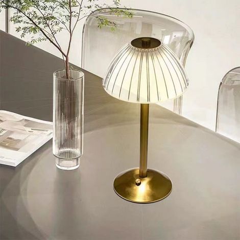 Lampe de table sans fil LED avec batterie Lampe de table LED intensit variable pour salon chambre 3 couleurs multicol LAMPE A POSER (1/4)