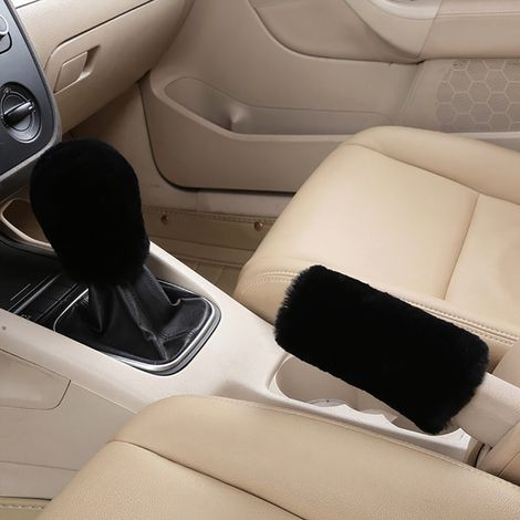 Ensemble de housses de frein à main en peluche pour voiture, manchons et engrenages de frein à main pour voiture (1/5)