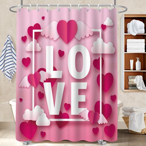 Rideau douche imperméable polyester 180x180 artistique bâche polyester douche pour logement étudiant (1/5)