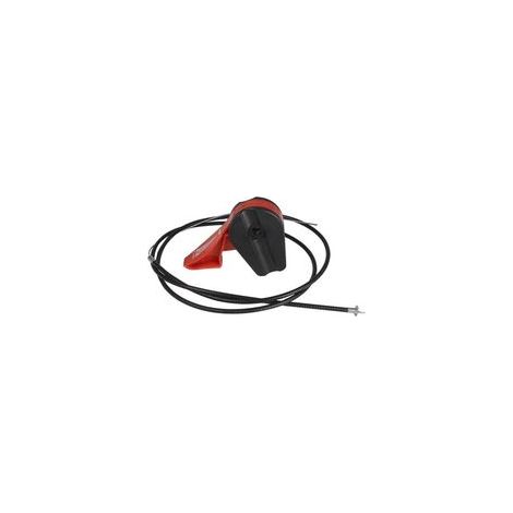 Cable Tondeuse Tondeuse Câble Universel d'Accélérateur Interrupteur Contrôle Jardin Machine Assemblage à Gazon de 39 Pouces Commande commutateur Machine Raccordement pour Guidon Moto (Red，1m) (1/4)