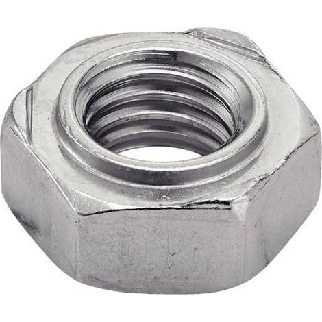50 Ecrous Hexagonaux à Souder M16 mm - TYPE DIN 929 - NFE25-418 - Inox A2 - D-Work (1/4)