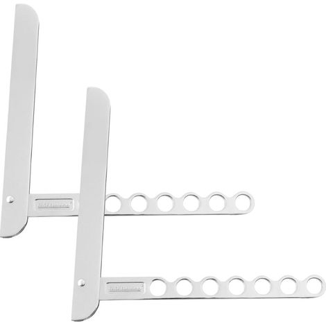 Lot de 2 crochets de rangement en aluminium Fackelmann Tecno (1/4)