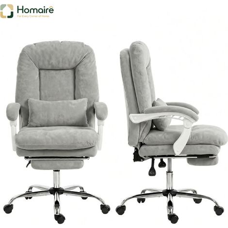 Grauer Samtstuhl mit Schiebebett 64 x 70 x 116 cm HOMAIRE (1/5)